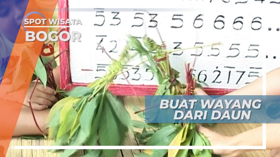 Berkreasi Membuat Wayang dari Daun Singkong, Bogor