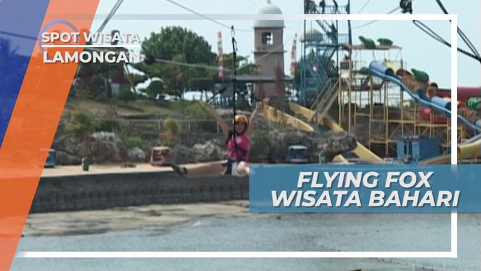 Flying Fox Pantai di Wisata Bahari Lamongan Jawa Timur