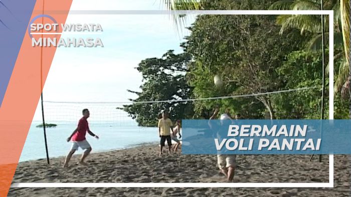 Bermain Voli Tepi Pantai Kima Bajo Minahasa Sulawesi Utara