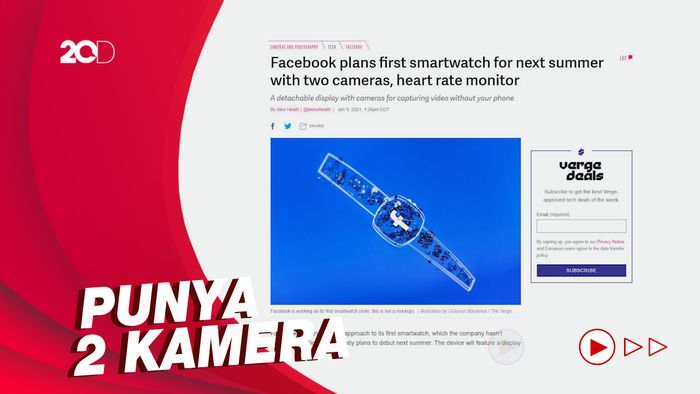 Facebook Kembangkan Smartwatch Pertamanya