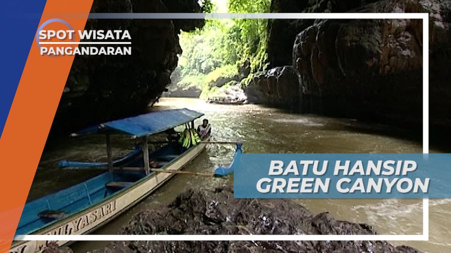Batu Hansip, Pengatur Lalulintas Perahu di Green Canyon, Pangandaran