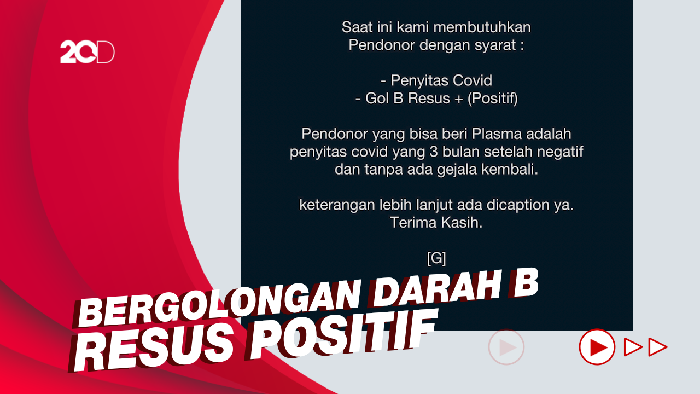 GIGI Cari Donor Plasma untuk Manajer yang Terpapar Corona