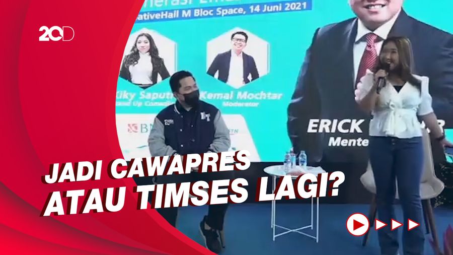 Jawaban Erick Thohir Kala Di-Roasting Kiki Saputri soal Pilpres