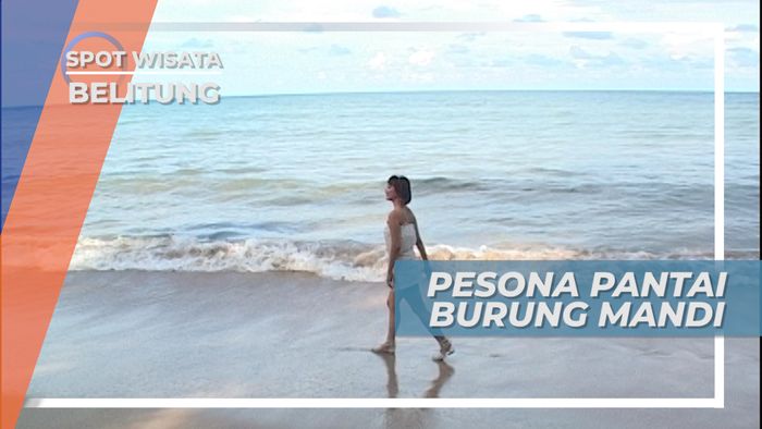 Asiknya Bermain Air di Pantai Burung Mandi Belitung