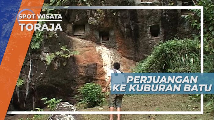 Jalanan Setapak Yang Terjal Sehingga Tidak Mudah Mendekati Kubur Batu Toraja 