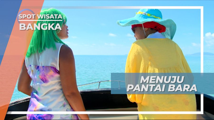 Berperahu Menuju Pantai Bara Pulau Bangka 