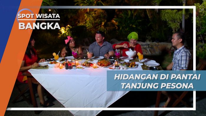 Santap Lezat Hidangan Laut di Pantai Tanjung Pesona, Pulau Bangka 