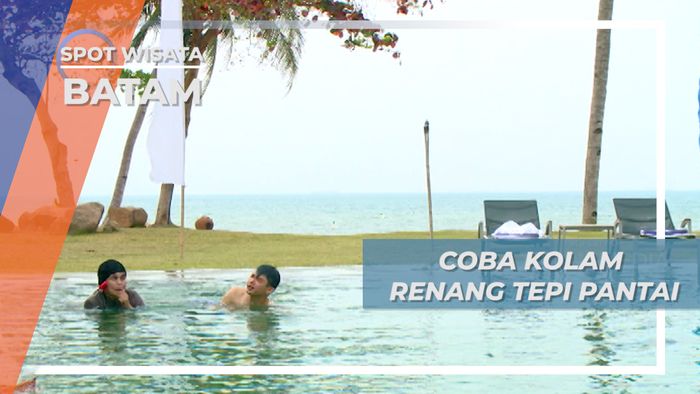 Segarnya Berenang di Kolam Tepi Pantai, Batam 