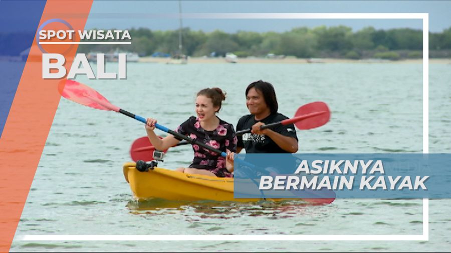 Serunya Bermain Kayak di Pantai Sanur, Bali