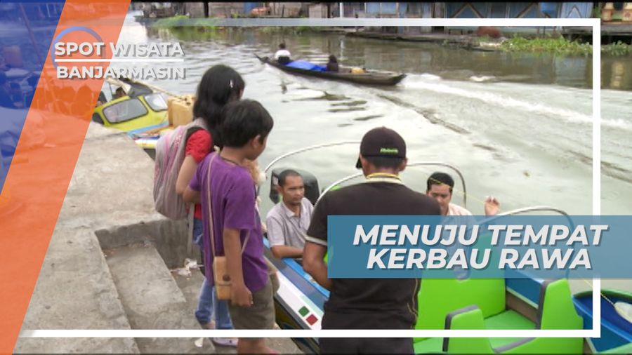 Menyusuri Danau, Menuju Tempat Kerbau Rawa Berendam, Banjarmasin
