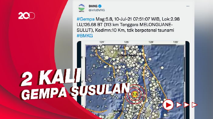 Gempa Bumi M 6,2 Guncang Kepulauan Taulud