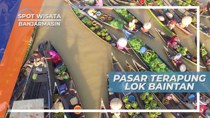 Lok Baintan, Pasar Terapung  Desa Sungai Pinang, kecamatan Sungai Tabuk, Banjarmasin