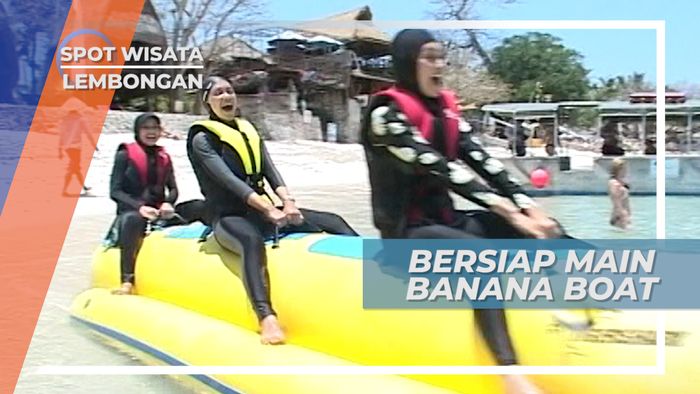 Wisata Seru, Bermain Banana Boat di Pantai Lembongan