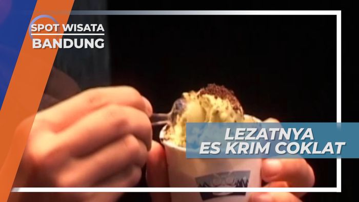 Es Krim Coklat Enak Nikmat Berasap, Kuliner Dingin Bandung  