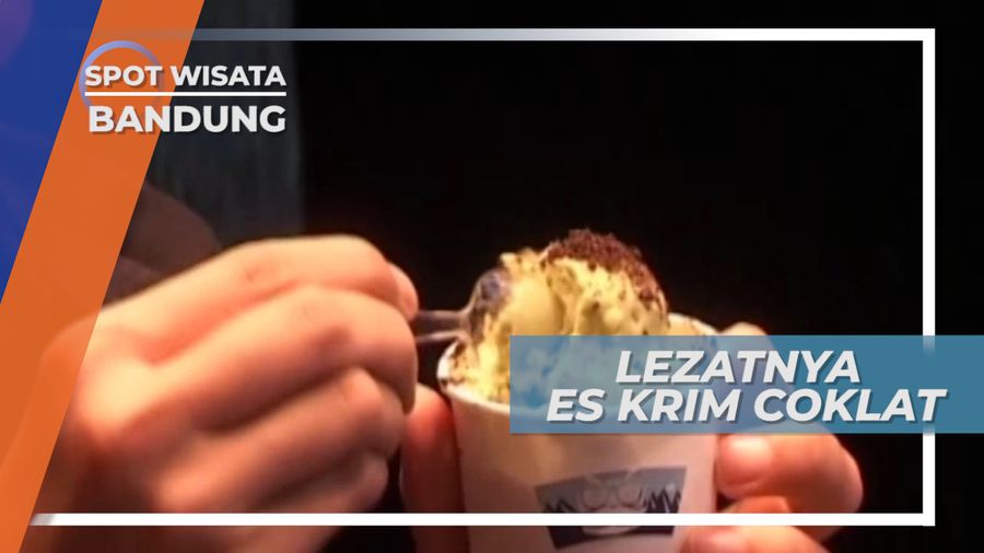 Es Krim Coklat Enak Nikmat Berasap, Kuliner Dingin Bandung  