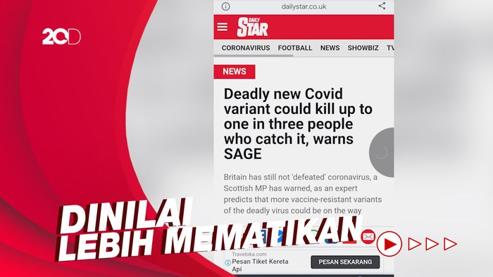 Muncul Varian Baru Covid-19, Diklaim Mampu Bunuh 1 dari 3 Orang