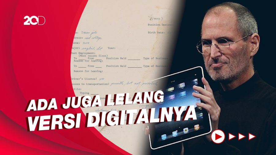 Wujud Surat Lamaran Kerja Steve Jobs yang Laku Hampir Rp 5 Miliar