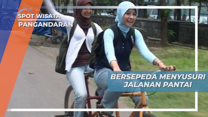 Bersepeda Menikmati Keindahan Pantai Pangandaran