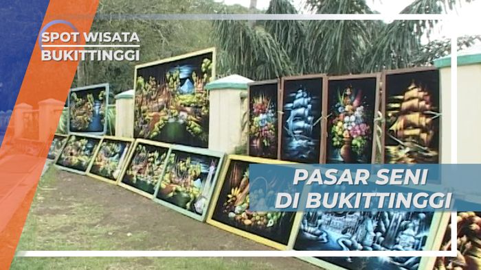 Cantiknya Lukisan Etnik Khas Sumatera Barat di Pasar Seni Bukittinggi