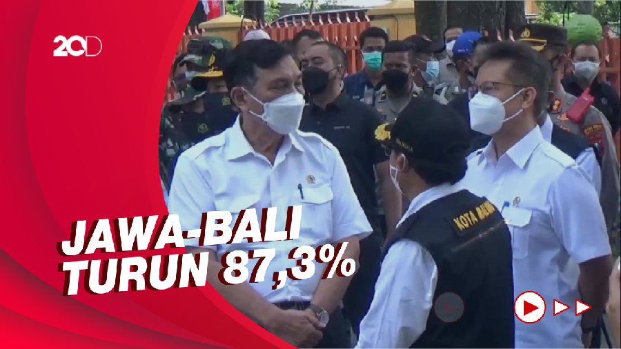Jelang Pengumuman PPKM, Luhut Ungkap Kasus Corona RI Turun 78%