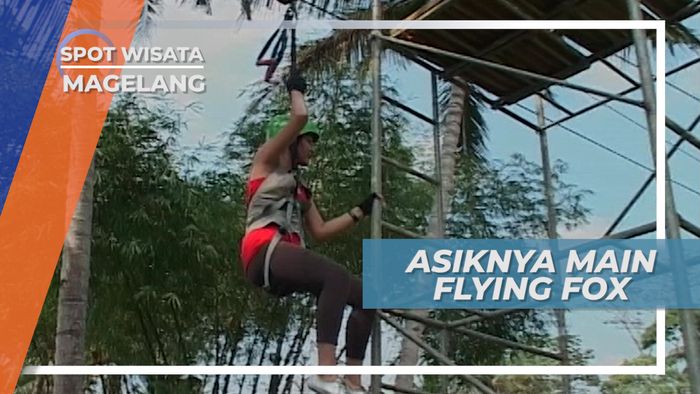 Uji Nyali, Meluncur Seru Main Flying Fox, Magelang