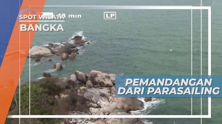 Indahnya Pantai Parai dari Udara, Parasailing Pulau Bangka
