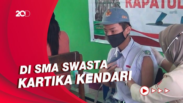 450 Pelajar di Kendari Lakukan Vaksinasi Dosis Pertama