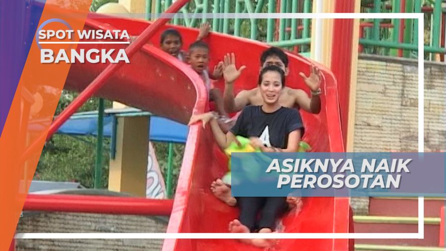 Memacu Adrenalin, Meluncur Perosotan di Waterboom Bangka