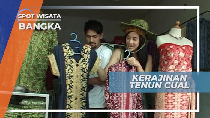 Mengunjungi Tempat Pembuatan Kerajinan Tenun Cual Khas Pulau Bangka