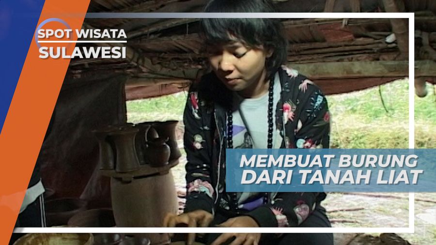 Membuat Burung dari Tanah Liat Desa Pulutan Minahasa Sulawesi