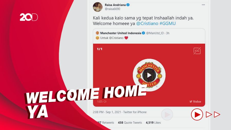 Raisa Sambut Kepulangan Cristiano Ronaldo ke MU
