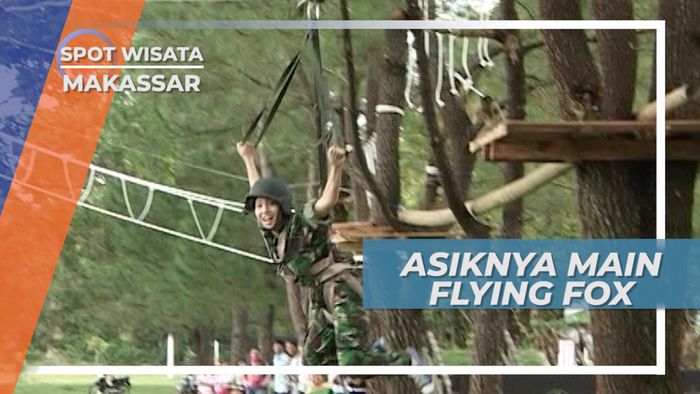 Meluncur Dari Ketinggian, Asiknya Bermain Flying Fox, Makassar