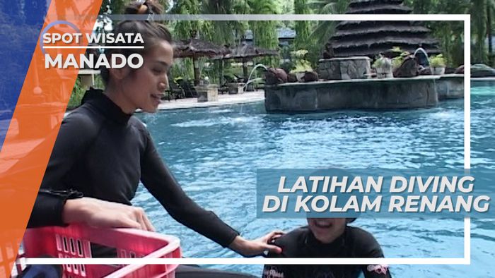 Sebelum Menyelam, Latihan dulu di Kolam Renang Resort, Manado