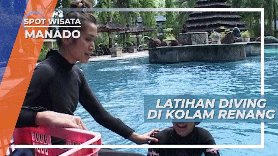 Sebelum Menyelam, Latihan dulu di Kolam Renang Resort, Manado