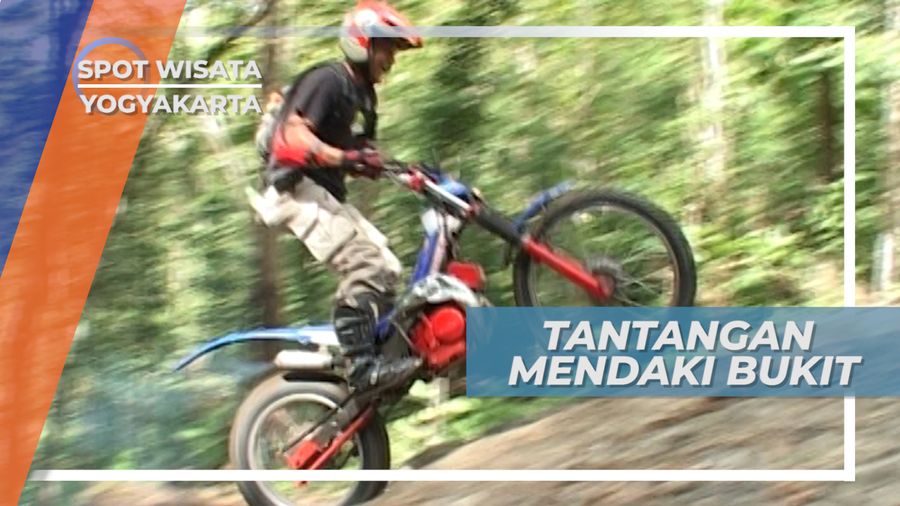 Mendebarkan, Mendaki Tebing Curam Dengan Motor Trail, Yogyakarta