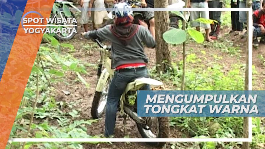 Mengumpulkan Tongkat, Permainan Seru Dengan Motor Trail, Yogyakarta