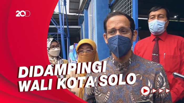 Observasi PTM, Mendikbud Nadiem Makarim Kunjungi Sekolah di Solo