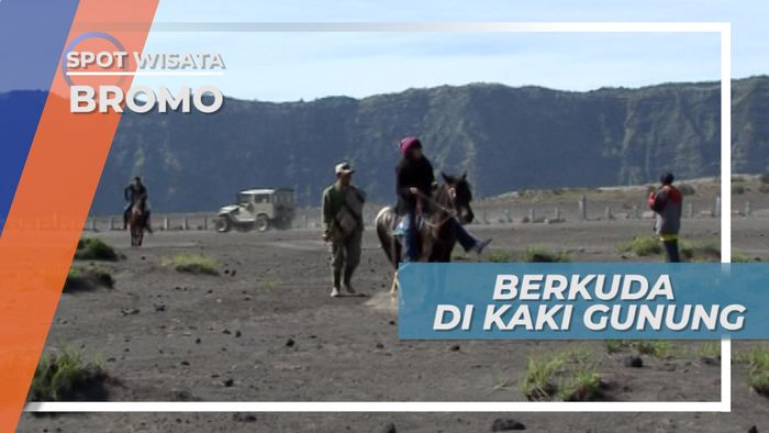 Berkuda di Kaki Gunung, Menikmati Panorama Alam Gunung Bromo Jawa Timur