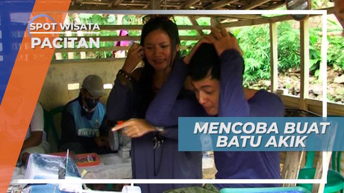 Mencoba Mengasah Batu Akik Desa Sukodono Pacitan