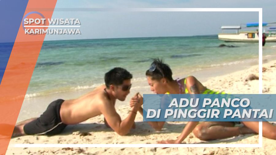 Unjuk Kebolehan Adu Panco di Tepi Pantai Tanjung Gelam Karimunjawa Jepara