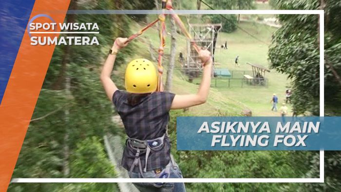 Flying Fox, Meluncur Seru Walau Takut Datang Menggoda di Tepian Danau Toba Sumatera Utara
