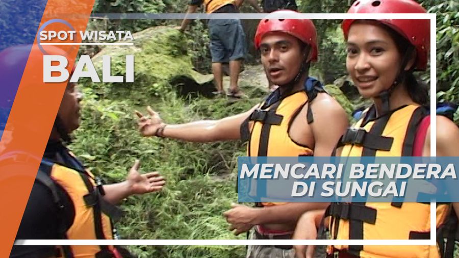 Menyusuri Sungai Petanu Gianyar Bali  Dengan Berjalan Kaki Melawan Arus Deras dan Batu Besar