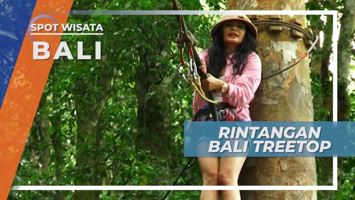 Berjalan di Atas Tali atau Berayun-ayun Antara Pohon Besar di Hutan Raya Bedugul Bali
