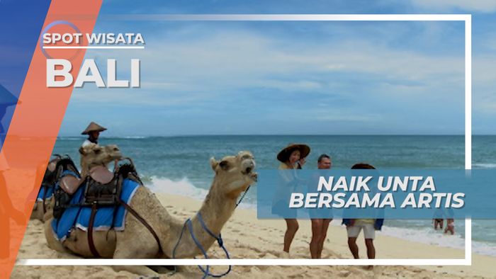  Turis Italia ini pun Ingin Ikut Menunggangi Unta di Pasir Pantai Nusa Dua Bali