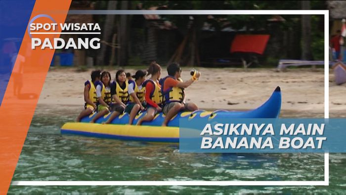 Bermain Banana Boat di Pulau Cingkuak Pesisir Selatan Sumatera Barat