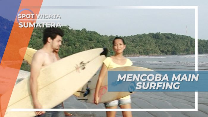 Mencoba Bermain Surfing, Meniti Buih Ombak di Pantai Airmanis Kota Padang Sumatera Barat 
