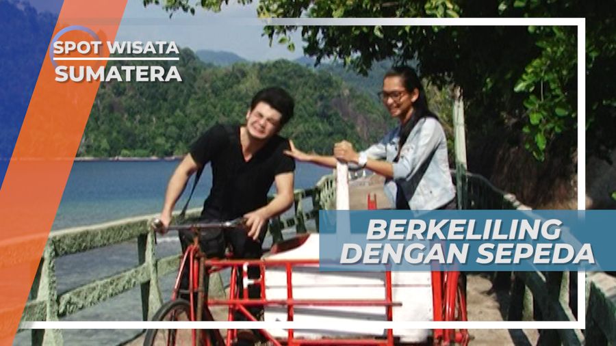 Bersepeda Menikmati Panorama Indah Pulau Sikuai Padang Sumatera Barat