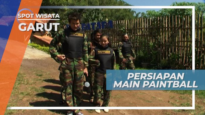 Bersiap Untuk Bermain Paintball di Sungai, Garut Jawa Barat