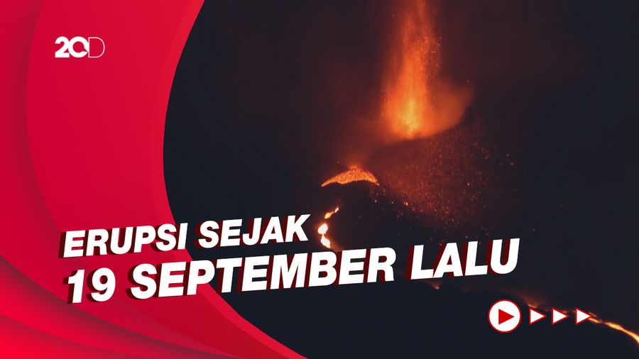 Sudah 3 Minggu, Gunung Api di La Palma Masih Erupsi