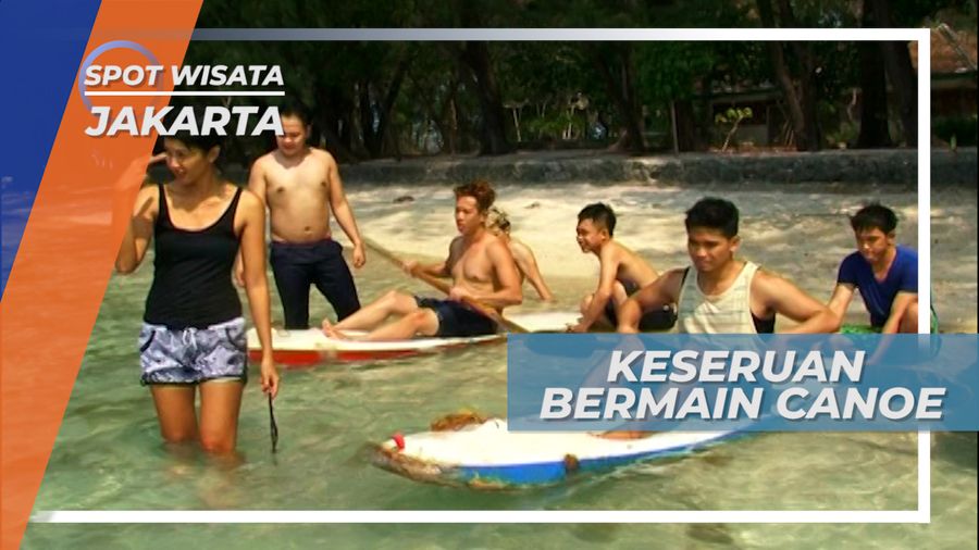 Kayuh Canoe, Berlomba Adu Cepat di Pantai Pulau Semut Kecil, Jakarta